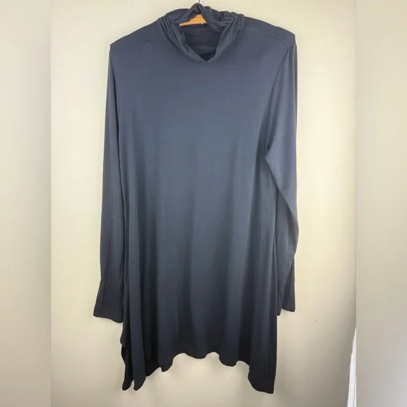 Soft Surroundings Black Long Sleeve Turtleneck Dress - Picture 2 of 5